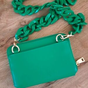 Anthprologie Green Crossbody Bag